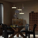 DecorBites™ Deco Wood & Marble LED Chandelier for Dinning Room