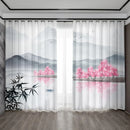 DecorBites™ Bamboo Ink Painting Curtains for Home Decoration Elegant Finish