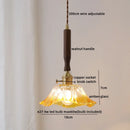 DecorBites™ Copper Walnut LED Pendant Lights, Modern Hanging Lamp for Hallway, Bedroom, Dining Room