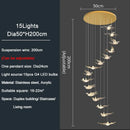DecorBites™ Bird Design LED Chandelier for Luxury Living Room and Restaurant
