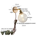 DecorBites™ Glass Rotate Copper Wall Sconce | Pull Chain Switch LED Light Fixture