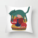 DecorBites™ Hello Cat Pillow Cover - Modern Design for Home Decor - Cute & Cozy