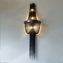 DecorBites™ Aluminum Chain Sconce for Aisle & Bedroom LED Wall Lamp – Gold/Silver