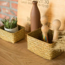 Breakfast Woven Storage Basket Picnic Basket Laundry Box Home Sundries Organizer Fruit Flower Storage Baskets Desktop Container