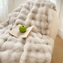DecorBites™ Gradient Pink Double Layer Faux Fur Winter Blanket