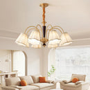 DecorBites™ Antique Copper Chandelier for Retro American Country Living Room and Dining Room