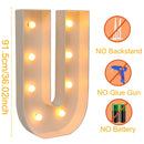 91.5CM Giant Letter Led Light Frame Box Baby Shower 1st Birthday Wedding Party Decor Christmas DIY Name Balloon Filling Box