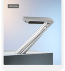 DecorBites™ Gold Waterfall Basin Faucet: Gray Mixer Tap, Single Handle Hot and Cold Lavatory