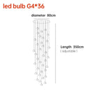 DecorBites™ Crystal Ball Chandelier: Long Adjustable Staircase Pendant Light perfect for Home & Restaurant