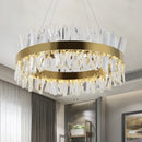 DecorBites™ Crystal LED Ring Chandelier for Luxury Decor & Lighting