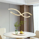 DecorBites™ Crystal LED Pendant: Modern Minimalist Chandelier for Home Dining Living Room Decor