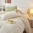 DecorBites™ Cozy Rabbit Velvet Queen Bedding Set for Autumn/Winter