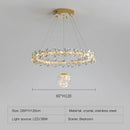 DecorBites™ Gold Crystal Spiral Chandelier LED Pendant Lights for Home Decoration