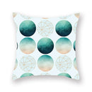 DecorBites™ Geometric Leaf Flower Pillowcase Teal Blue Sofa Car Home Decor Throw Cover