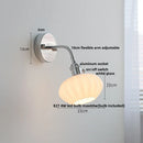 DecorBites™ Adjustable Arm LED Wall Light Fixture with Pull Chain Switch, White Glass