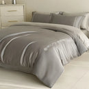 DecorBites™ Cotton Solid Color Bedding Set, Premium Quality Embroidery Quilt Cover, Single Bed.