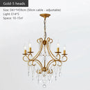 DecorBites™ Iron Crystal Chandelier: Modern Industrial Luxury for Home Lighting