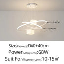 DecorBites™ LED Chandelier: Modern White Hanging Light for Living Room Kitchen, Indoor Decor Lamps