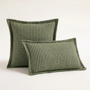 DecorBites™ Green Embroidered Tufted Cushion Cover - Modern Minimalism Art Design