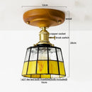 DecorBites™ LED Glass Wood Ceiling Light Modern Plafondlamp for Living Room