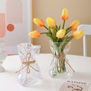DecorBites™ Clear Glass Vase Irregularly Folded Handicraft Ornaments Hydroponic Flower Vases
