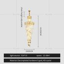 DecorBites™ Crystal Chandelier: Modern Minimalist Duplex Living Room Luxury Light