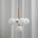 DecorBites™ Golden Glass Balls Chandelier Ceiling Light for Elegant Home Decor