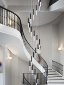 DecorBites™ Cylindrical Chandelier: Modern Nordic Indoor Lighting for Living Room, Staircase & Ceiling