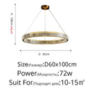DecorBites™ Crystal LED Ceiling Chandeliers: Modern Living Room Dining Room Pendant Lamp