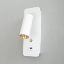 DecorBites™ LED Wall Lights with Switch and USB Interface in White or Black, Modern Sconce