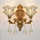 DecorBites™ Crystal Glass Dual Head Wall Lamp - European Retro Style