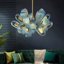 DecorBites™ Luxe Copper Leaf LED Ceiling Chandelier for Home, Bedroom, and Dining Room