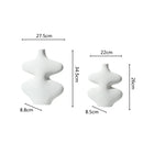 DecorBites™ Geometric Ceramic Vase Set Black White Crafts Home Decor Flower Arrangement