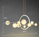 DecorBites™ Glass Strip Bubble Chandelier: Unique Magic Bean Pendant Light for Modern Decor