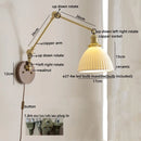 DecorBites™ LED Wall Lamps Pull Chain Switch Modern Stair Light Fixtures, Ceramic Copper