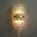 DecorBites™ Art Deco Stainless Steel Crystal LED Wall Sconce Black Gold Bedroom Corridor