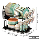 DecorBites™ Kitchen Organizer Rack with Drainboard for Dishes, Utensils, and Cups