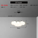 DecorBites™ Glass Ball LED Pendant Lights for Teen Room Decor