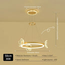 DecorBites™ Gold Butterfly Crystal Chandelier Pendant Light for Elegant Living Room & Restaurant Decoration