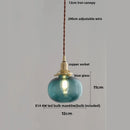 DecorBites™ Amber Glass Ball LED Pendant Light, Modern Nordic Hanging Lamp for Home Decor