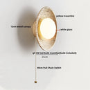 DecorBites™ LED Wall Lamp Pull Chain Yellow Stone Modern Mirror Light