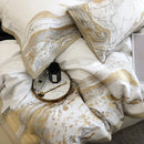 DecorBites™ Egyptian Cotton Luxury Bedding Set Quilt Cover Pillow Shams Bedclothes