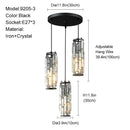 DecorBites™ Gold Crystal Chandelier: Elegant Dining Room Pendant Lighting