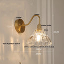 DecorBites™ Brass LED Wall Sconce Clear Glass Pull Chain Switch Modern Vanity Light
