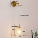 DecorBites™ Clear Glass LED Wall Lamp Pull Chain Switch Modern Luxury Home Decor
