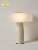 DecorBites™ Cream Wind Mushroom Desk Lamp LED Marble Art Decor Living Study Decor