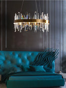 DecorBites™ K9 Luxury Pendant Chandelier: Elegant Indoor LED Lighting for Kitchen, Living Room & Bedroom.
