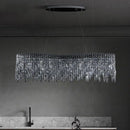 DecorBites™ Chrome Chandelier: Designer Luxury K9 Crystal Lighting Fixture for Dining Room, Hotel, and Bar