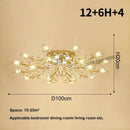 DecorBites™ Crystal Ceiling Chandelier LED Light Fixture for Living Room Bedroom Kitchen