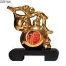 DecorBites™ Golden Gourd Ceramic Sculpture - Modern Art Room Decor